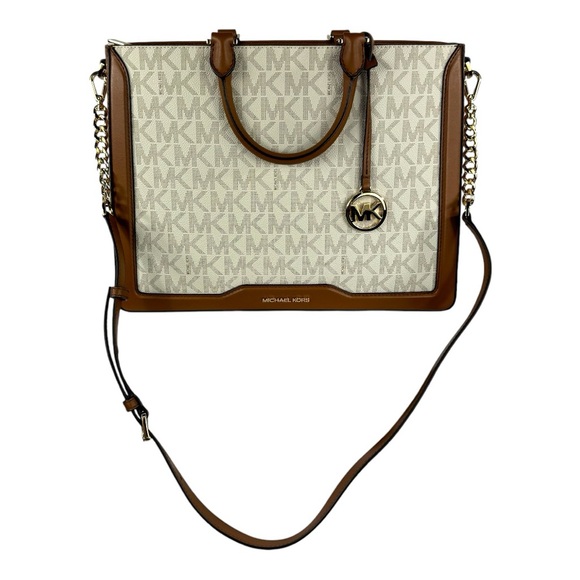 Michael Kors Jessie Vanilla Luggage Large Tote - Picture 11 of 16